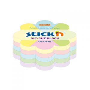 Karteczki samoprzylepne Stick'n 67x67mm, 250szt Kwiatek pastelowy